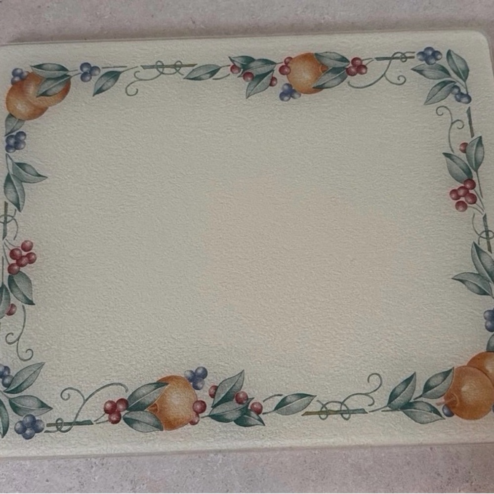Corelle "Abundance" 15 X 12 Inch Counter Saver / Cutting Board - Round Corners